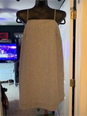 Classic Houndstooth A-Line Mini Skirt -Navy& White